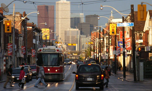 Dundas West BIA - Dundas Street and Dufferin Street looking east